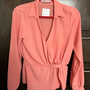 Peach blouse